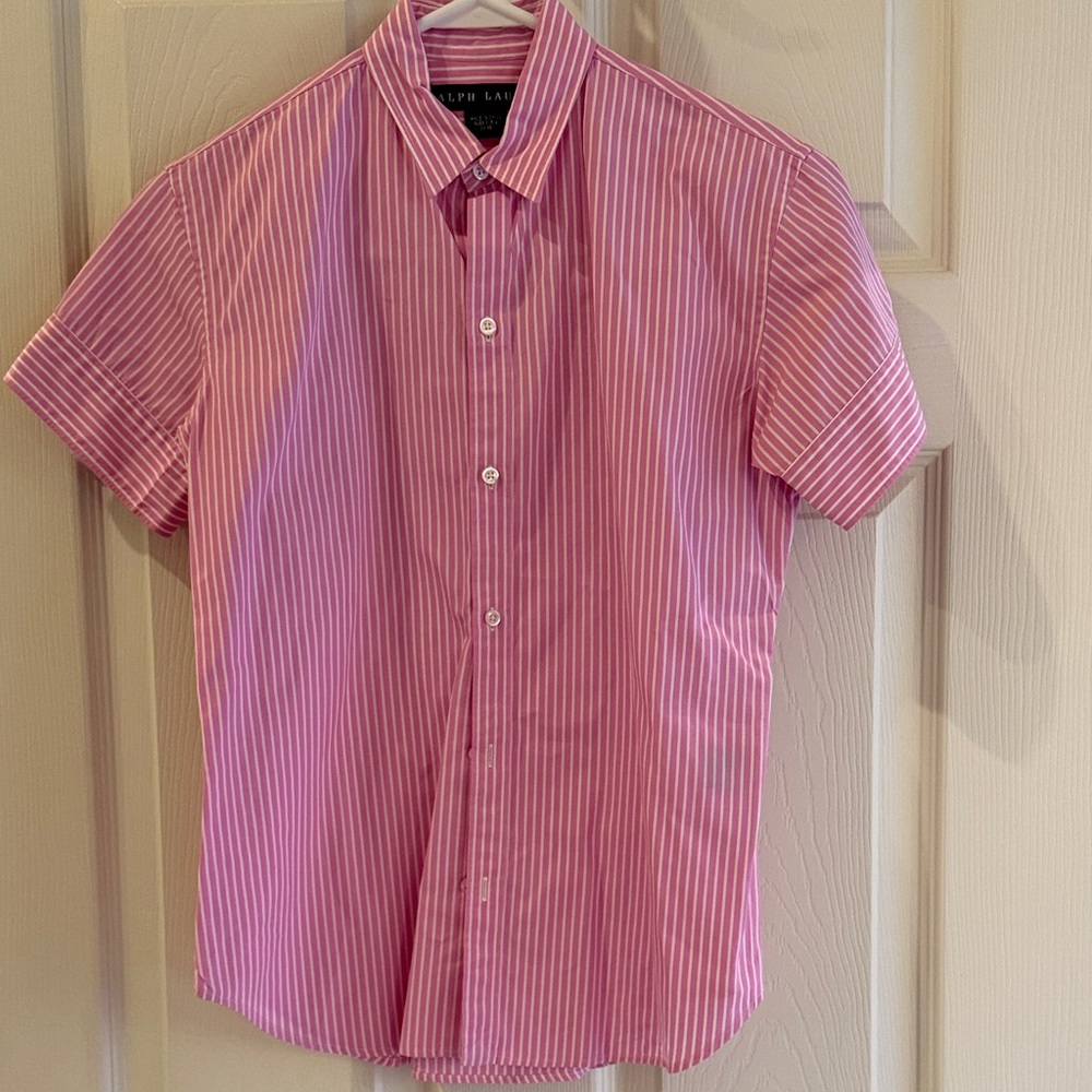 Ralph Lauren Pink Striped Casual Shirt 👚